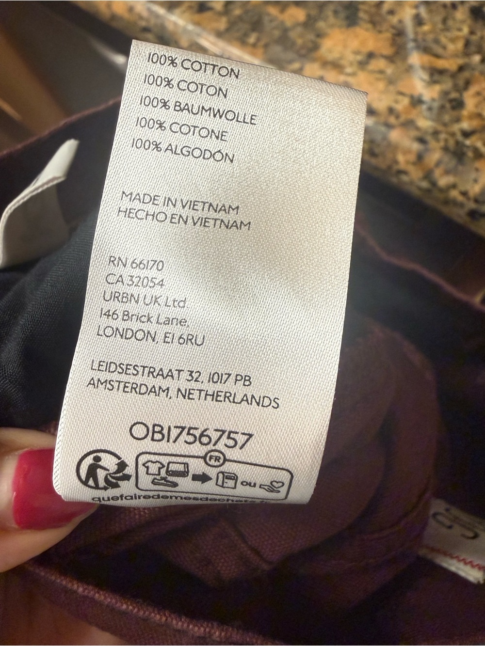 BDG Burgundy Carpenter Pants Size 25 Double Knee Workwear Utility Skater Granola - Picture 9 of 9